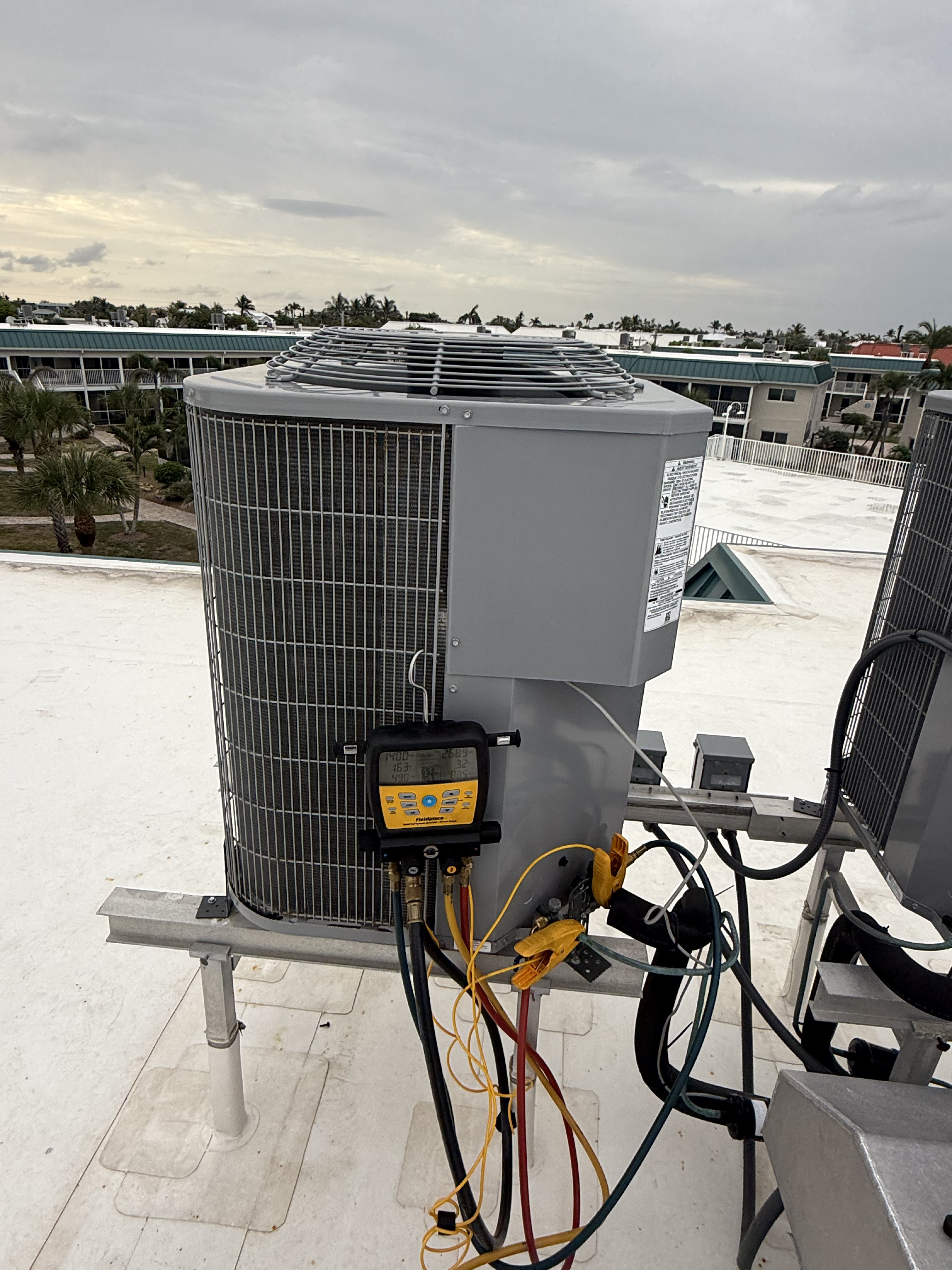 Condenser on roof